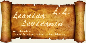 Leonida Levičanin vizit kartica